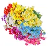 Flores Artificiais Amazon Transfronteiriças Eucalipto de 7 Galhos Phalaenopsis Flores Falsas para Decoração de Casa Jardim Casamento Flores Artificiais