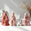 Jiahimei Retrato de Madre Abrazando a Niño Vela Aromática Molde de Silicona Pegamento para Velas DIY Estatua de Diosa Herramienta de Pulido