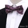 Nueva Corbata de Anacardo para Hombre Accesorios de Traje de Boda de Alta Gama Moda Pajarita Negra Roja de Doble Capa