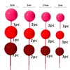 Bolas Decorativas para Pastel Estilo Ins Transfronterizas, Bolas de Espuma Escarchada de Color Mixto, Decoraciones para Hornear de Fiesta de Cumpleaños, Juego de 24 Piezas