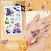 Ricklon Cross Border Tatuagem Adesivo Glitter Tinta Branca Desenho Animado Infantil Halloween Elfo Morcego Abóbora Adesivo de Tatuagem