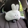 Reposacabezas de coche con dibujos animados, bonito conejo, almohada para el cuello, almohada de peluche para la espalda y el cuello