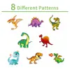 500 Hojas/Rollo Compra Directa Transfronteriza Dinosaurio Pegatinas de Rollo de Recompensa Material para Diario de Amazon Decoración Pegatinas de Sellado Lindas