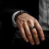 Nuevo Anillo de Acero Inoxidable para Hombre de Estilo Europeo y Americano, Simple y Moderno, Anillo Mate con Recubrimiento al Vacío que No se Desvanece de Amazon