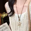 Colar com Pingente Zen Chinês Novo Retrô, Acessório de Colar Longo Antigo Estilo Étnico Boêmio Simples de Madeira