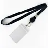 Comercio exterior transfronterizo impermeable transparente suave PVC vertical ID certificado insignia tarjeta juego tarjeta funda etiqueta en stock al por mayor
