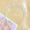 Feliz aniversário Princesa Cristal tiara assar bolo decoração decoração festa de aniversário deusa fantasia chapéu