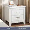 Mesa de Cabeceira de Madeira Maciça Estilo Chinês Não Requer Montagem Cabeceira Quarto Casa Simples Moderna Com Fechadura Armário de Armazenamento para Quarto de Aluguel