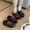 Mocasines de Estilo Coreano con Suela Suave para Mujer 2026 Nuevos Mocasines Retro de Primavera con Correa de Hebilla Zapatos Pequeños de Cuero de Fondo Plano Punta Redonda Mary Janes
