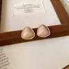 Brincos de Resina Oval Europeus e Americanos Transfronteiriços Outono e Inverno Brincos Maillard Simples Modernos Versáteis para Mulheres Sensação de Alto Padrão