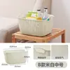 Cesta de armazenamento de mesa estilo vime, organizador de brinquedos e itens diversos para casa, cesta de armazenamento de plástico para cozinha, lanches e suprimentos de banho, atacado
