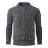 Jaqueta Cardigan Suéter Casual Solto Masculino Outono e Inverno Transfronteiriço, Engrossado, Moda e Tendência Suéter de Tricô Solto
