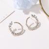 Pendientes Nuevos Distintivos Estilo Europeo y Americano Pendientes de Zircón Ojo de Caballo Pendientes de Botón Elegantes Distintivos para Mujer Pendientes Nupciales de Zircón Super Brillantes