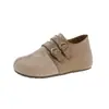 Zapatos de mujer estilo Birkenstock de cobertura total con punta dividida retro, nueva colección otoño 2026, zapatos planos casuales de cuero Mary Jane de punta poco profunda