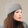 Gorro de inverno versão coreana do chapéu Chapéu de coelho Coringa chapéu infantil Lã de coelho angorá chapéu de malha chapéu de lã quente