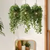 Pegatinas de Pared de Enredadera Colgante de Plantas Verdes Transfronterizas para Dormitorio, Sala de Estar, Pared de Fondo de Entrada, Autoadhesivas y Extraíbles de PVC