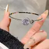 Explosiones Pulsera de Circonita Super Flash para Mujer Lujo Ligero Exquisita Sensación de Alta Gama Broche Pulsera 2024 Nuevo Joyería de Mano Versátil