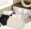 Nova Caixa de Tecido de Rattan Trançado de Luxo Leve para Mesa de Sala de Estar de Hotel com Design Estético Caixa de Tecido Extensível