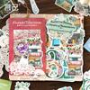 Yan Ji y bolsa de pegatinas de papel tiempo de paseo Serie Guía material de decoración de cuenta de mano retro 45 piezas 6 opciones