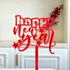 Decoración Acrílica para Pastel Año Nuevo Estilo Ins 2027 Feliz Año Nuevo para Uso en Fiesta de Nochevieja