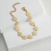 Pulsera de Flores de Gota de Aceite Estilo Bohemio Marea Nacional para Mujer Verano Acero Inoxidable 18K Nuevo Estilo Chino