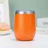 La taza de huevo de 12 oz más vendida de Amazon, taza con aislamiento al vacío de acero inoxidable 304 de doble capa, taza de huevo en forma de U pintada en spray