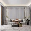 Con tira lateral fondo de TV papel tapiz sala de estar lujo ligero mural tridimensional dormitorio moderno minimalista tela de pared decorativa 3D
