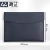 Bolsas de Documentos Empresariais Personalizáveis com Impressão de Logotipo, Pastas de Arquivo Impermeáveis, Bolsas de Documentos de Couro A4 Espessadas