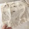 Ropa interior de algodón puro clase A para mujer, Boxer retro floral, Encaje, Cintura media, Algodón antibacteriano 10A, Entrepierna extendida, Ropa interior para mujer