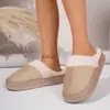 Pantuflas de algodón para mujer 2026, pantuflas de interior para el hogar de invierno, pantuflas estilo boucle, pantuflas de felpa con suela gruesa, cálidas, cómodas y con suela suave