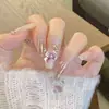 Laço Angulado de Resina Estilo Coreano Tendência Nail Art Strass Acessórios de Unha Doce Venda por Atacado