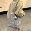 Bolso de Lona Retro con Estampado de Leopardo para Mujer 2026 Verano Nuevo Casual Versátil Gran Capacidad Bolso de Hombro Bolso para Viajar al Trabajo para Mujer