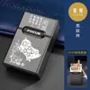 Estuche Portátil para Cigarrillos Focus Set para Hombres, Creativo Personalizado Anti-Presión Cáscara de Cigarrillo, Paquete Suave para Cigarrillos Gruesos, Caja de Cigarrillos de Aleación de Aluminio, Paquete de 20