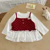 Camiseta de Manga Larga para Niña Ningli Otoño 2026 Nueva Moda Versátil Ropa Infantil Top para Bebé Niña para Primavera y Otoño