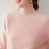 Suéter Versátil de Punto Pullover Baicai de Terciopelo con Mangas Raglán, Cuello Semi Alto, Cachemira, Nuevo Llegado Otoño/Invierno 2026