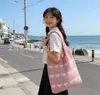 Bolsa de Palha Trançada à Mão Vazada para Mulheres, Estilo Casual Preguiçoso de Verão, Bolsa de Palha de Grande Capacidade, Bolsa de Ombro para Férias na Praia