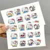 24 Piezas de Pegatinas de Transferencia de Gatitos, Lindas Expresiones Divertidas Populares de Hello Kitty, Decoración Creativa para Botellas de Agua y Cuadernos