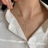Collar de lazo sencillo con cinta para mujer, estilo moderno, combina con todo, con personalidad y temperamento, cadena de clavícula con sentido geométrico, estilo cibernético y celebridad.