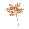 Plantas verdes artificiales, hojas de glicinia de madera pintada, decoraciones de plantas verdes para interiores del hogar y bodas, árboles artificiales, arreglos florales, nandina de madera pintada