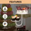 Soporte de Exhibición Acrílico Personalizado en Forma de J, Modelo Desmontable, Accesorios de Exhibición para Vasos de Postre y Cupcakes de Fiesta de Cumpleaños
