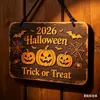 Nuevo producto transfronterizo: letrero de puerta de madera plano para Halloween, decoración de pared creativa, letrero de decoración navideña, venta al por mayor del fabricante