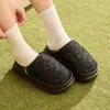 Pantuflas de algodón Baotou para mujer en otoño e invierno, forradas de felpa, cálidas, de suela gruesa, antideslizantes, silenciosas, para uso en casa, interiores, pantuflas de pareja, pantuflas de hombre