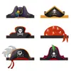 Fiesta de Cumpleaños Infantil Sombrero de Fiesta de Papel Tema Pirata Baile de Máscaras Jugar Sombrero de Capitán Sombrero Pirata Personalizado Venta al por Mayor