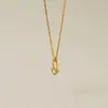 Collar con Candado de Corazón Chapado en Plata de Ley S925 Oro de 14K para Mujer Mini Exquisito Nicho ins Simple Versátil Cadena para Clavícula