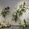 2026 Nova Série Branca Adereços de Flores para Casamento Conjunto de Decoração de Casamento Materiais de Flores Brancas Claras Arranjo de Flores Artificiais para Casamento