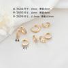 Pendientes Zhongxing Sentido Avanzado Aro para la Oreja Hebilla de Oreja Mujeres Dormir No Tienen que Quitarse Temperamento Color Oro 14K Retención de Oro Pendientes de Zirconia Pendientes Pendientes