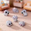 Gato bobo de desenho animado fofo oito peças adoráveis enfeites de mini gato DIY decoração de casa de bonecas acessórios de decoração para casa