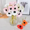 Decoración de Flor de Amapola de PU Simulada, Accesorios para Arreglos de Flores Falsas, Fabricante de Flores Artificiales al por Mayor