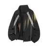 Chamarra de béisbol fitcl estilo corto ean otoño marca de moda cuello alto chamarra deportiva para hombre rayada azul 2026 rígida