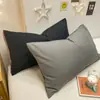 Juego de Fundas de Almohada, Un Par, para Uso Doméstico, Adulto, Algodón Lavado, Funda de Almohada de Color Sólido Simple, Funda de Almohada Estilo Nórdico, Dormitorio, para Mujeres